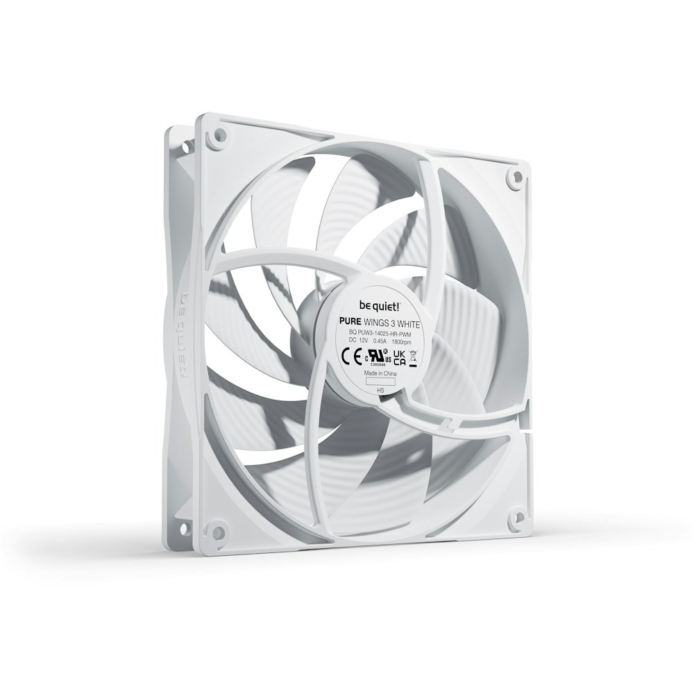 A large main feature product image of be quiet! PURE WINGS 3 140mm PWM High-Speed Fan - White