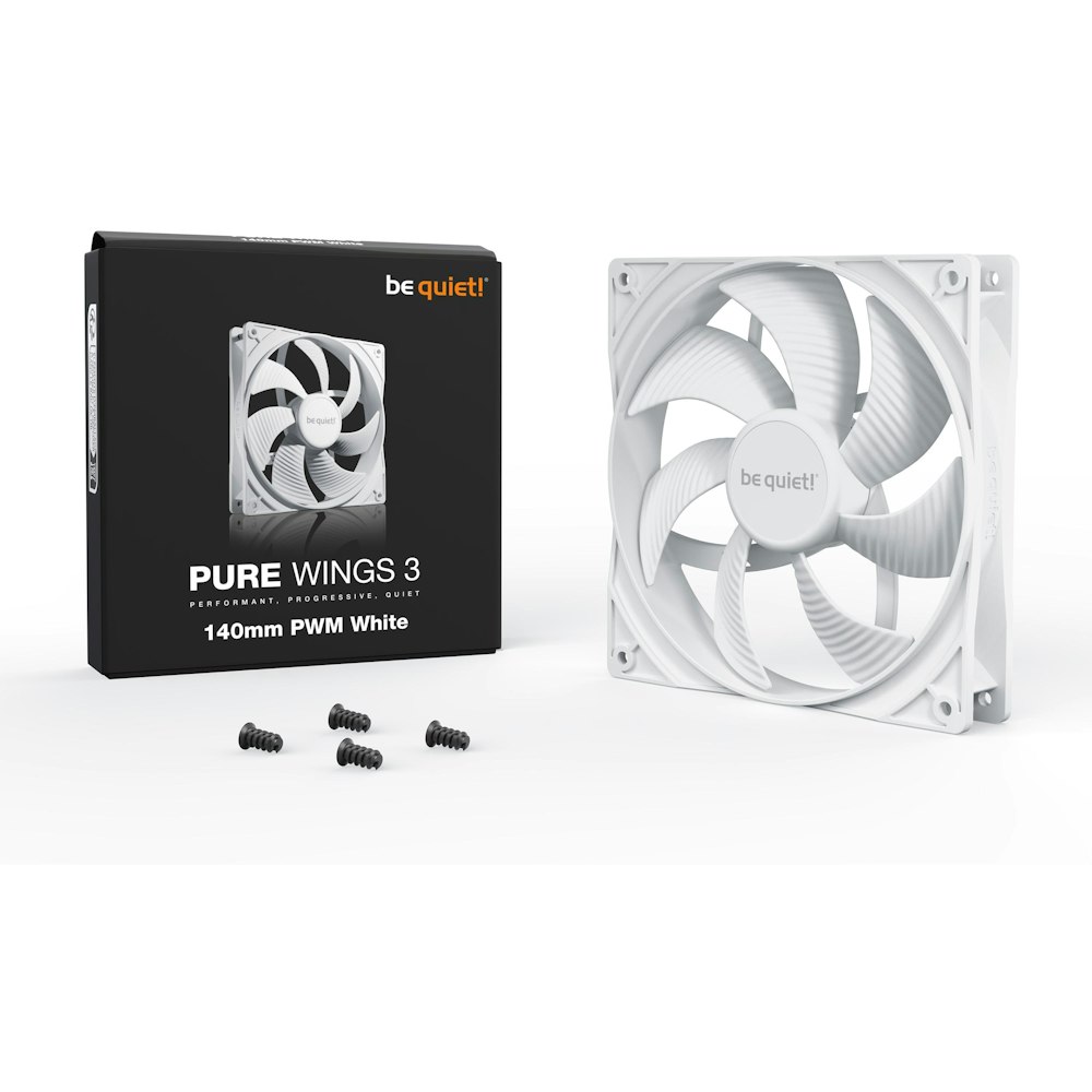 A large main feature product image of be quiet! PURE WINGS 3 140mm PWM Fan - White