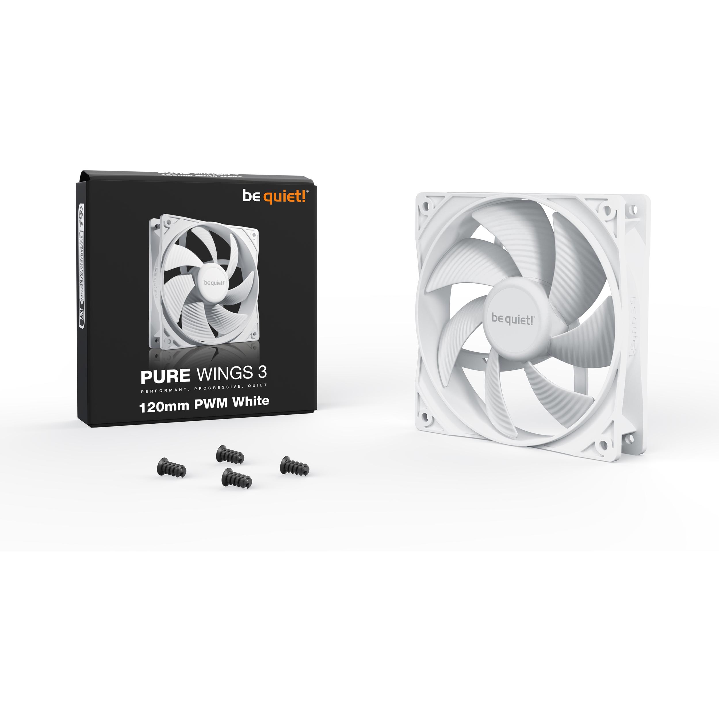 A large main feature product image of be quiet! PURE WINGS 3 120mm PWM Fan (White)