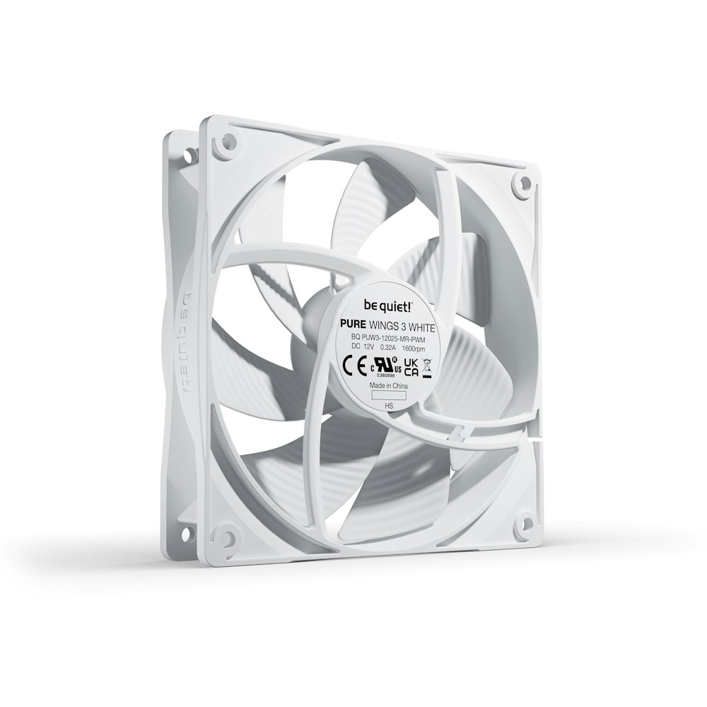 A large main feature product image of be quiet! PURE WINGS 3 120mm PWM Fan - White