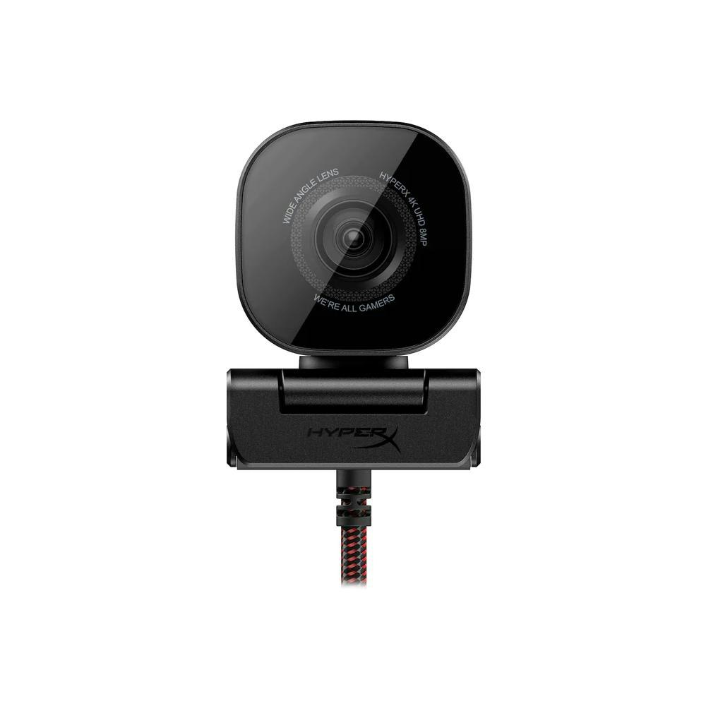 A large main feature product image of HyperX Vision S - 4K UHD Professional Webcam