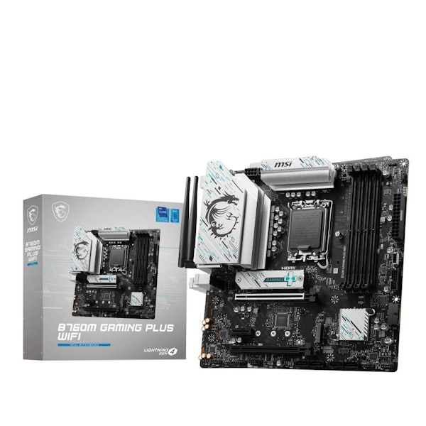 MSI B760M Gaming Plus WiFi LGA1700 mATX Desktop Motherboard | PLE Computers