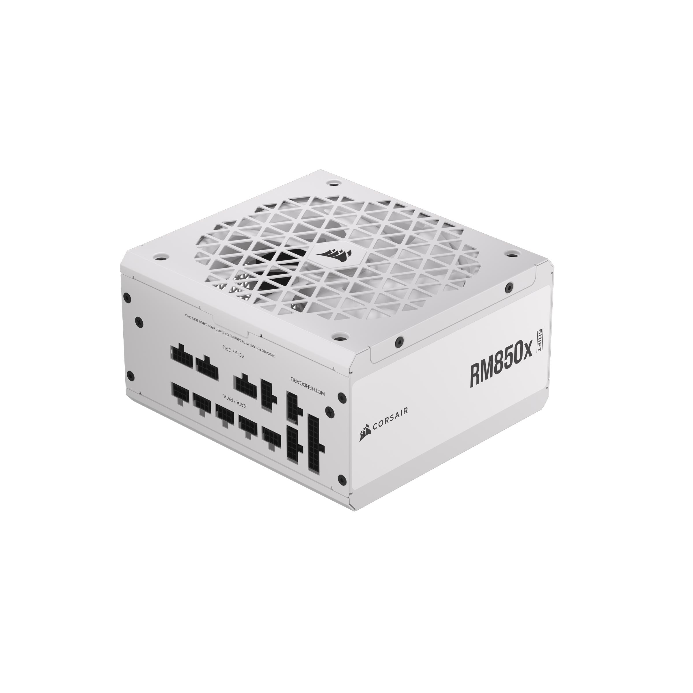 Corsair RM850x SHIFT - Side Cable 850W Gold ATX Modular PSU (White