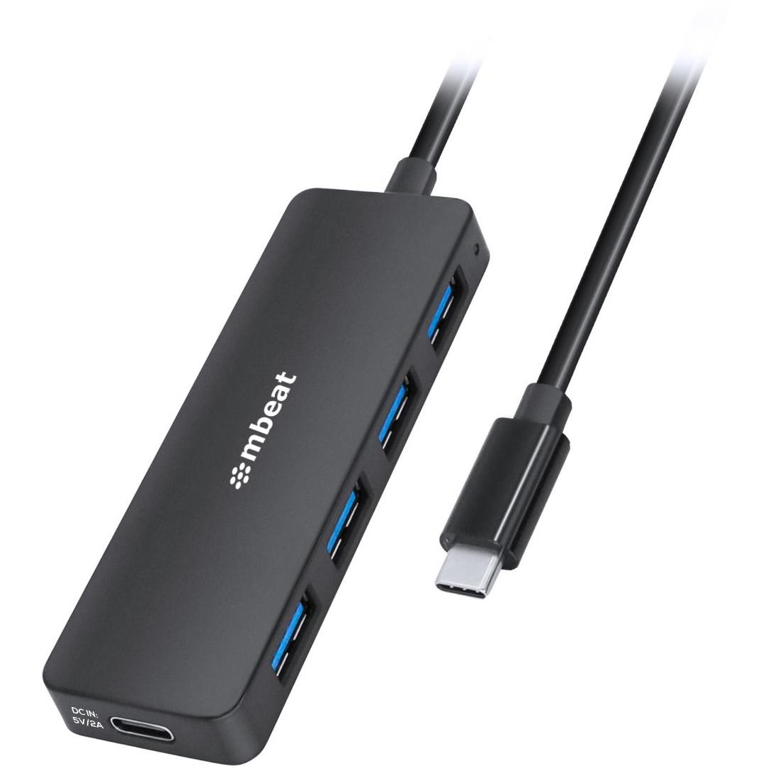 A large main feature product image of mbeat 4-Port USB Type-C Hub with Type-C DC Port