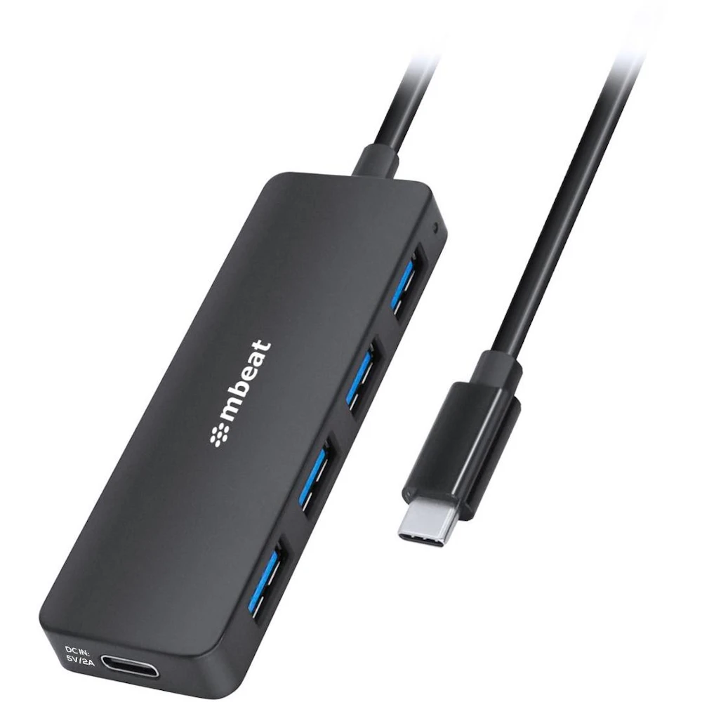 mbeat 4-Port USB Type-C Hub with Type-C DC Port