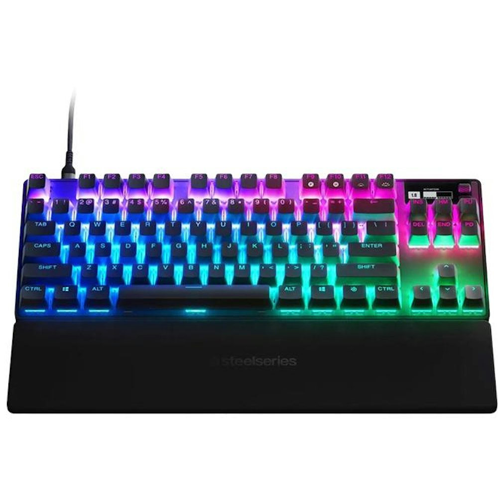A large main feature product image of SteelSeries Apex Pro TKL 2023 - Gaming Keyboard (OptiPoint Switch)
