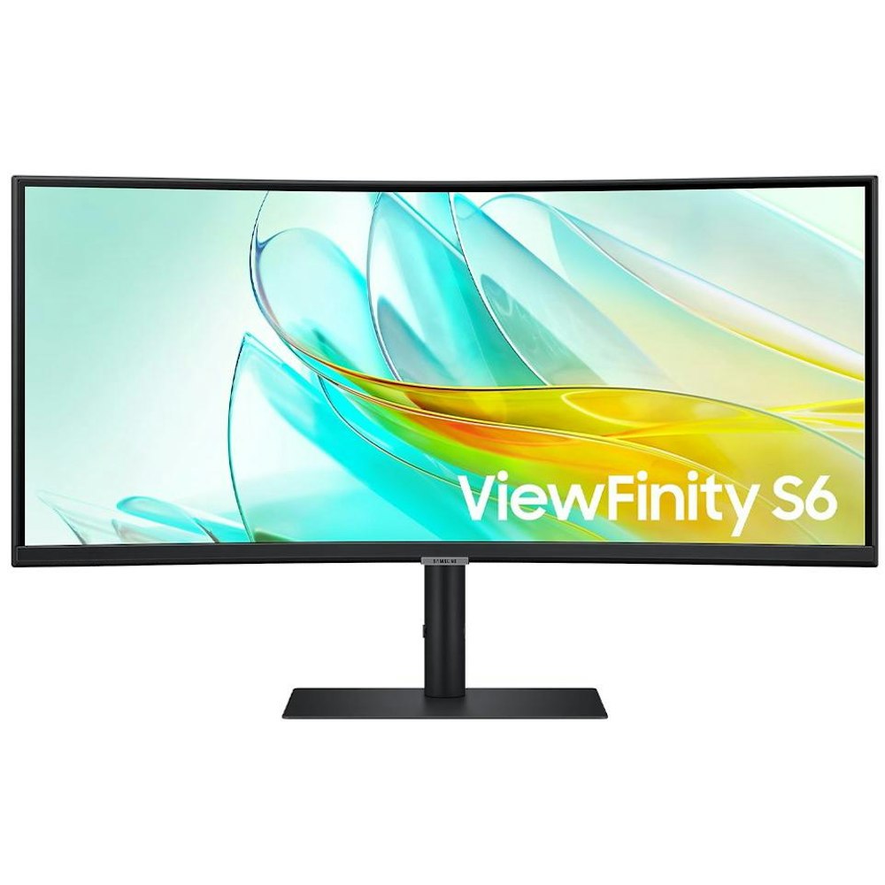 A large main feature product image of Samsung ViewFinity S65UC 34" Curved UWQHD Ultrawide 100Hz VA Monitor