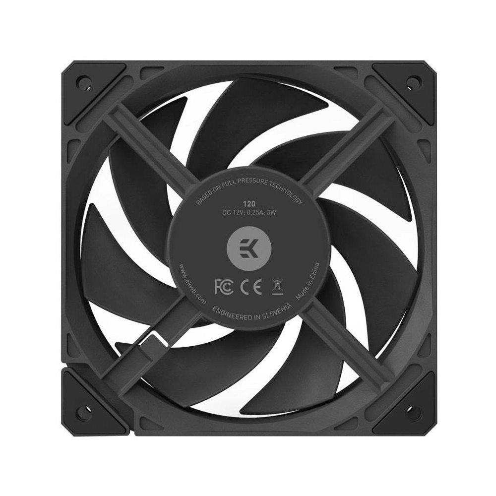 A large main feature product image of EX-DEMO EK Loop FPT 120mm Fan - Black 