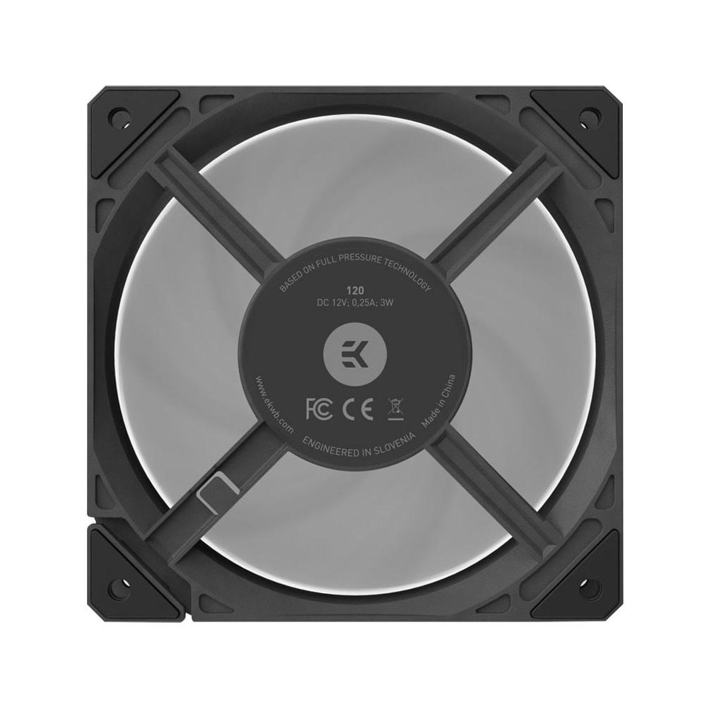 A large main feature product image of EX-DEMO EK Loop FPT 120mm Fan - Black 