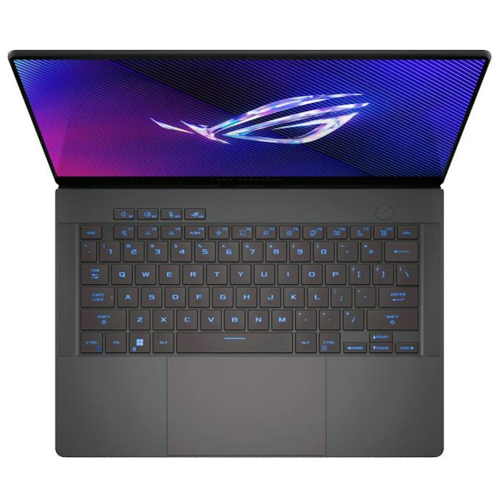 A large main feature product image of ASUS ROG Zephyrus G14 (GA403) - 14" 120Hz, Ryzen 9, RTX 4070, 32GB/1TB - Win 11 Pro Gaming Notebook