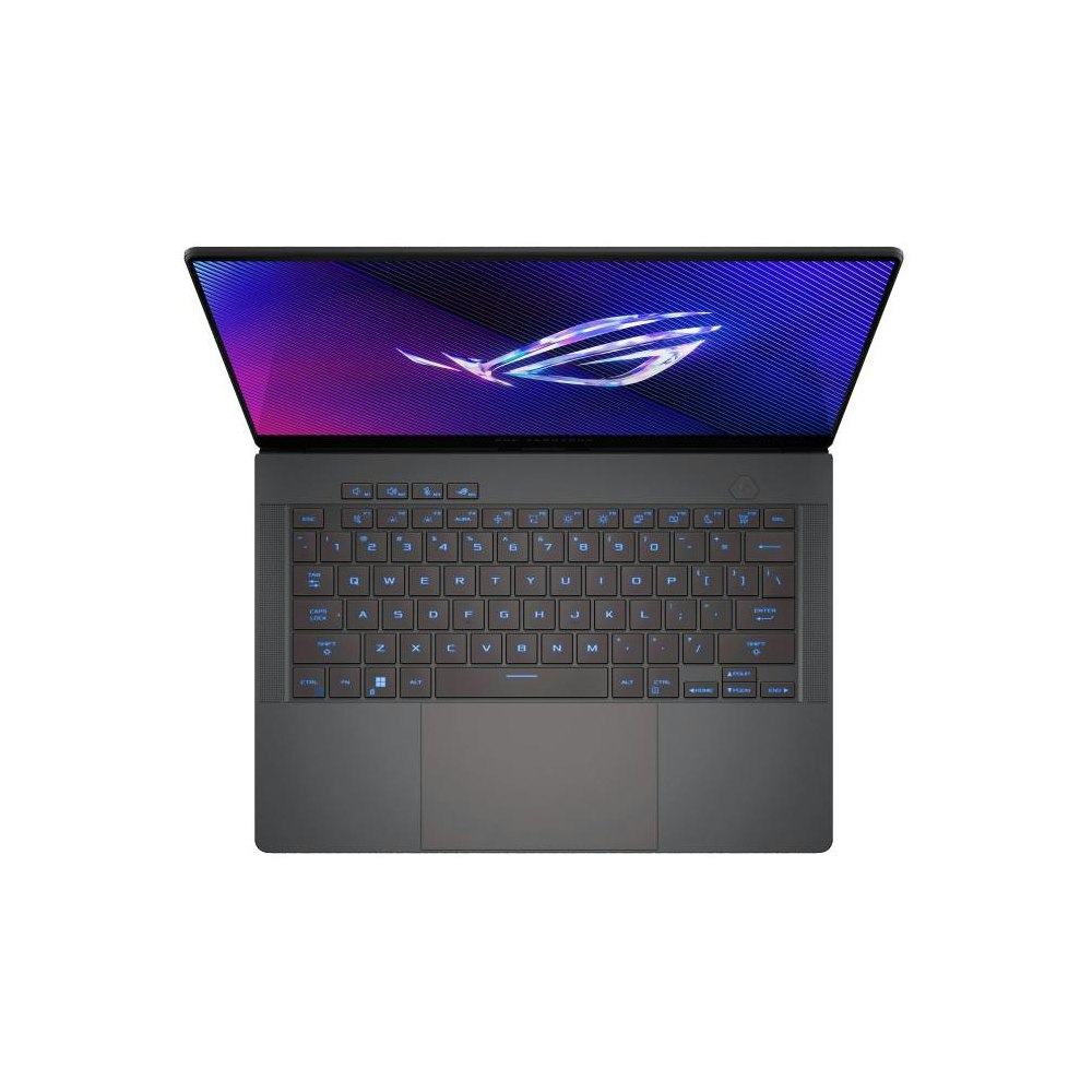 A large main feature product image of ASUS ROG Zephyrus G14 GA403UI-QS061X 14" 120Hz/0.2ms Ryzen 9 8945HS RTX 4070 Win 11 Pro Gaming Notebook