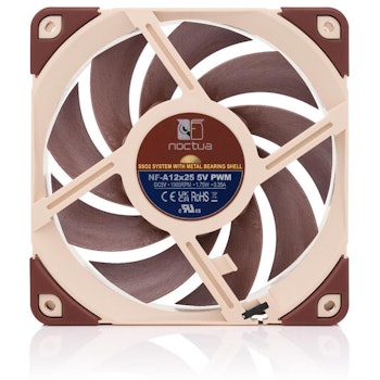 Product image of Noctua NF-A12x25 5V PWM - 120mm x 25mm 1900RPM Cooling Fan - Click for product page of Noctua NF-A12x25 5V PWM - 120mm x 25mm 1900RPM Cooling Fan