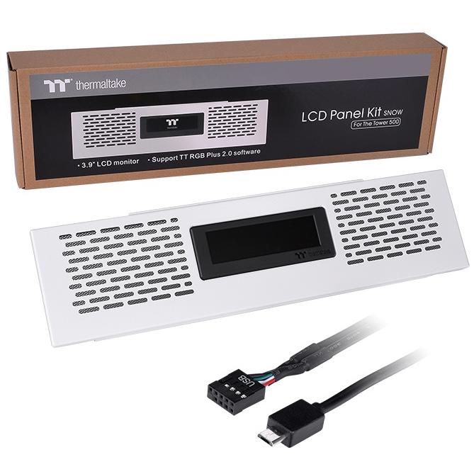 A large main feature product image of Thermaltake LCD Display Panel Kit for The Tower 500 (Snow)