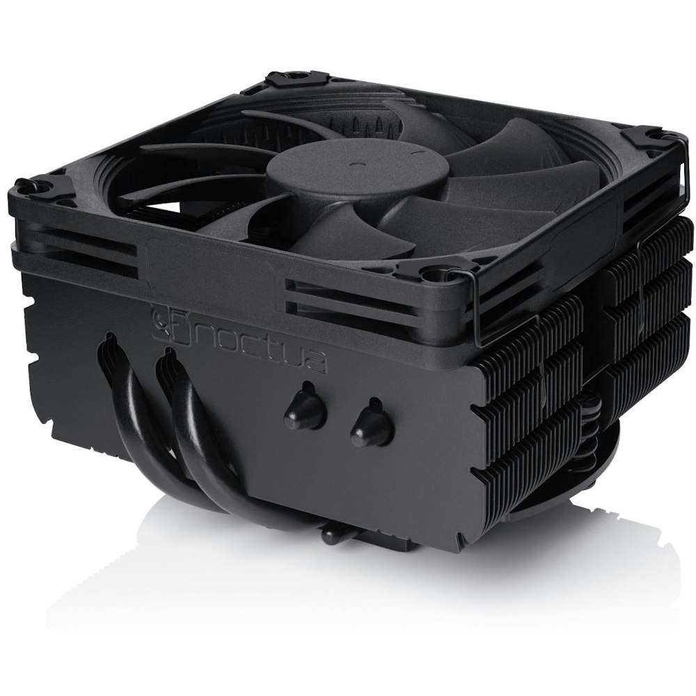 A large main feature product image of Noctua NH-L9x65 Chromax Black - Low Profile Multi-Socket CPU Cooler