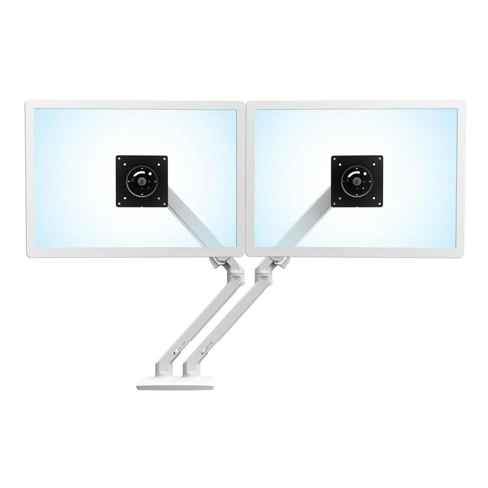 A large main feature product image of Ergotron MXV Desk Dual Monitor Arm - White