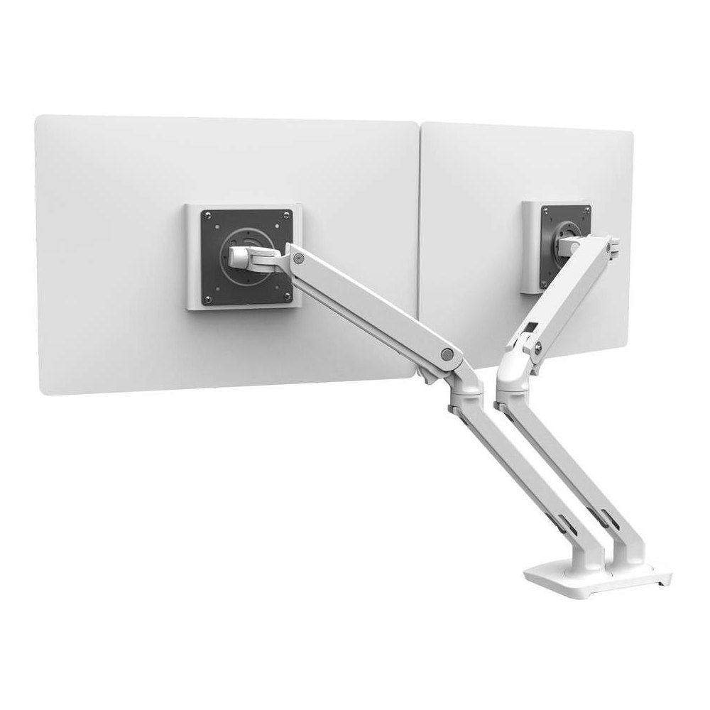 A large main feature product image of Ergotron MXV Desk Dual Monitor Arm - White