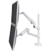 A product image of Ergotron LX Dual Stacking Arm Tall Pole - White