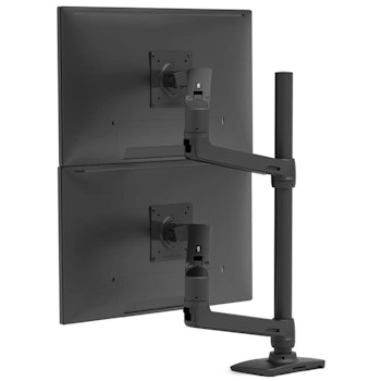 Product image of Ergotron LX Dual Stacking Arm Tall Pole - Matte Black - Click for product page of Ergotron LX Dual Stacking Arm Tall Pole - Matte Black