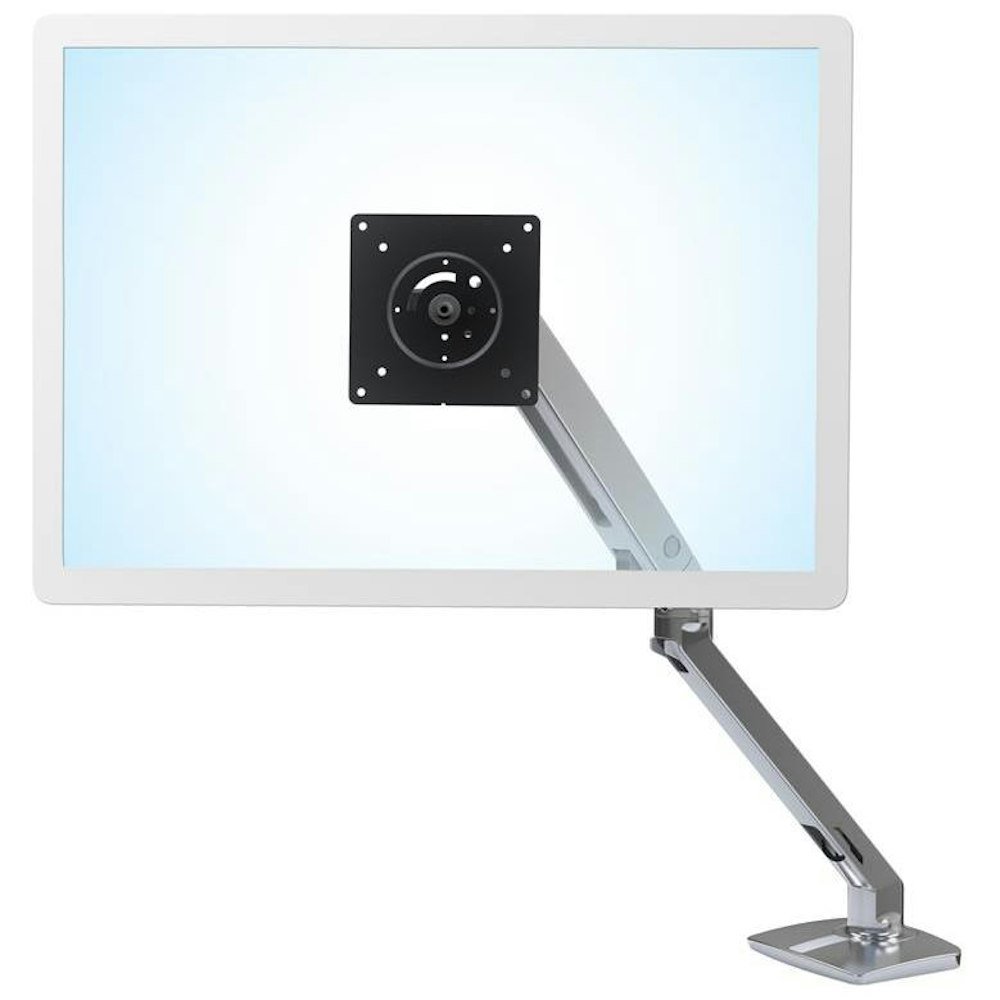 A large main feature product image of Ergotron MXV Desk Monitor Arm - Polished Aluminum