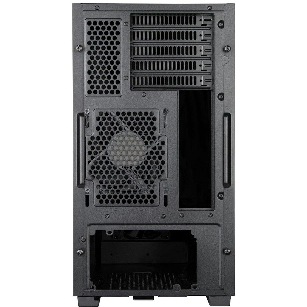 A large main feature product image of Silverstone CS382 NAS Micro ATX Tower Case - Black