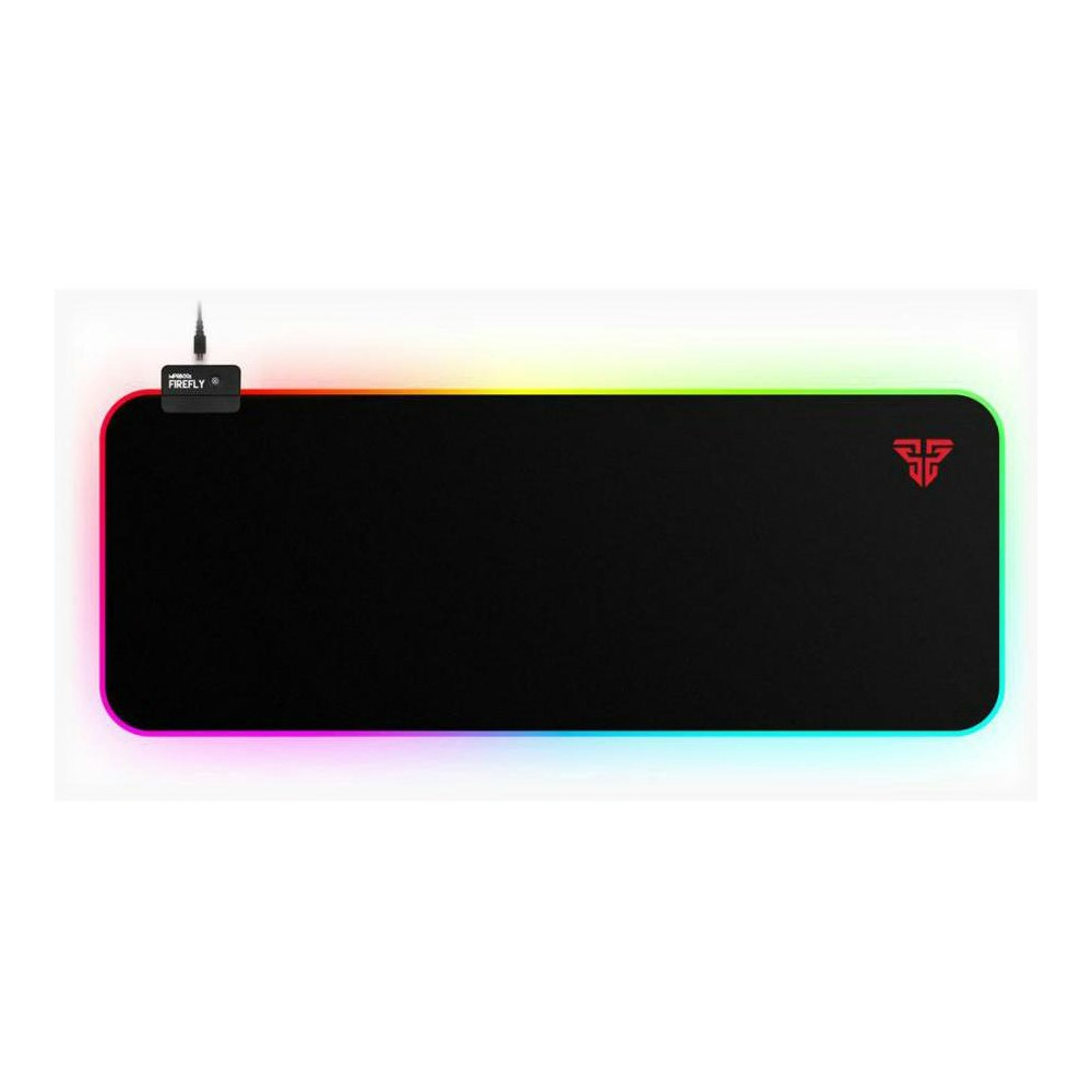 A large main feature product image of Fantech Firefly MPR800s Large Size Deskmat RGB Mousemat - Black