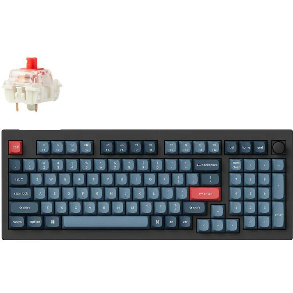 A large main feature product image of Keychron V5M-D1 Max QMK/VIA Wireless Custom Mechanical Keyboard Carbon Black (Red Switch)