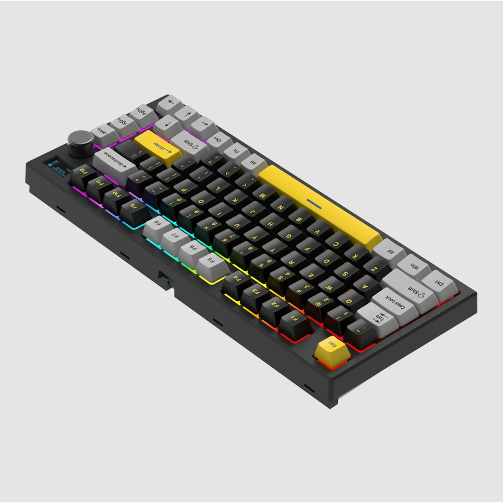 A large main feature product image of Fantech MAXFIT81 Wireless Hot-Swappable RGB Mechanical Bluetooth Keyboard (Vibrant Utility - Yellow Switch)