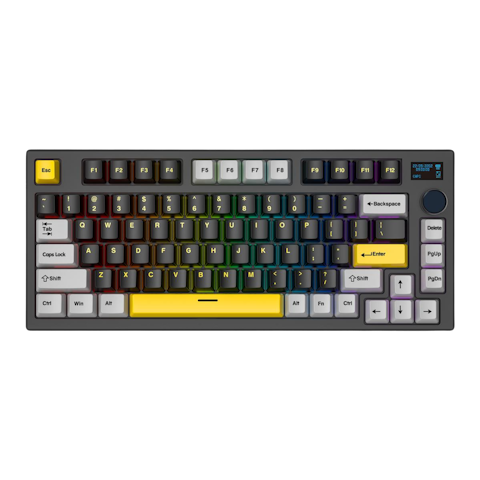 Fantech MAXFIT81 Wireless Hot-Swappable RGB Mechanical Bluetooth Keyboard (Vibrant Utility - Yellow Switch)