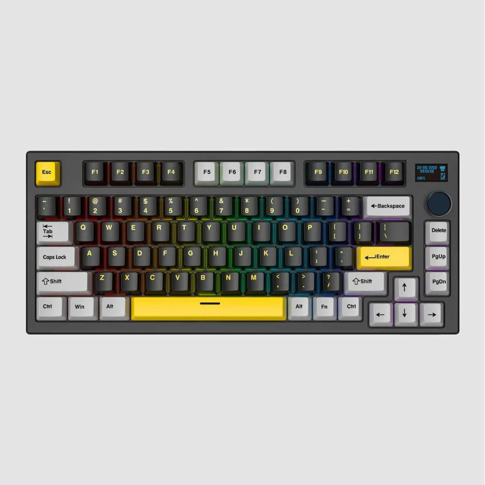 A large main feature product image of Fantech MAXFIT81 Wireless Hot-Swappable RGB Mechanical Bluetooth Keyboard (Vibrant Utility - Yellow Switch)