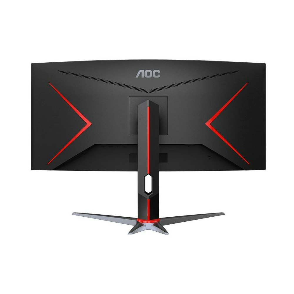 A large main feature product image of AOC Gaming CU34G2XP - 34" Curved WQHD Ultrawide 180Hz VA Monitor