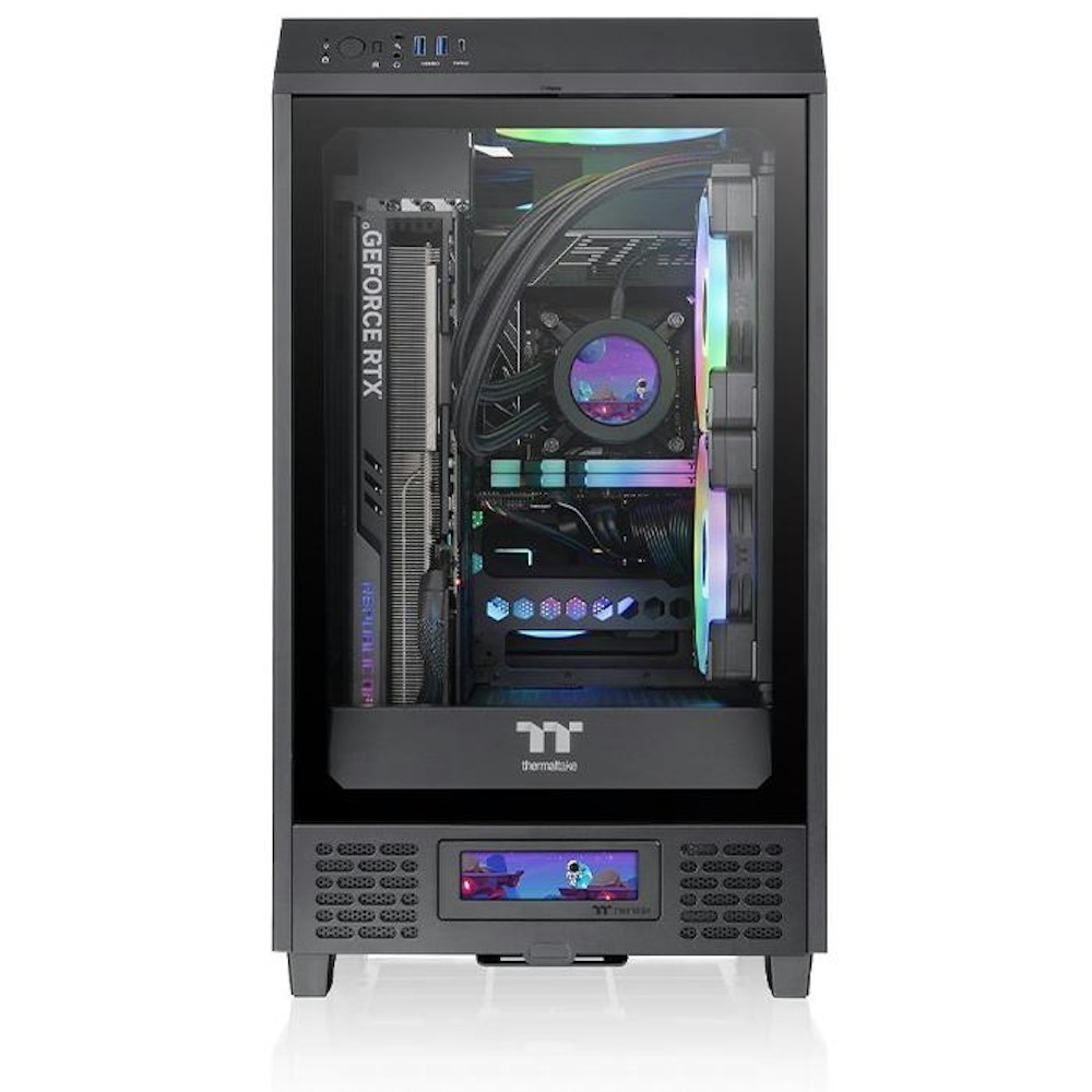 A large main feature product image of Thermaltake LCD Display Panel Kit for The Tower 200 (Black)