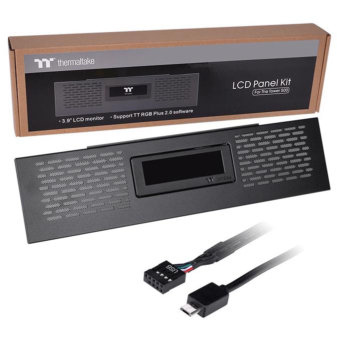 A large main feature product image of Thermaltake LCD Display Panel Kit for The Tower 500 (Black)