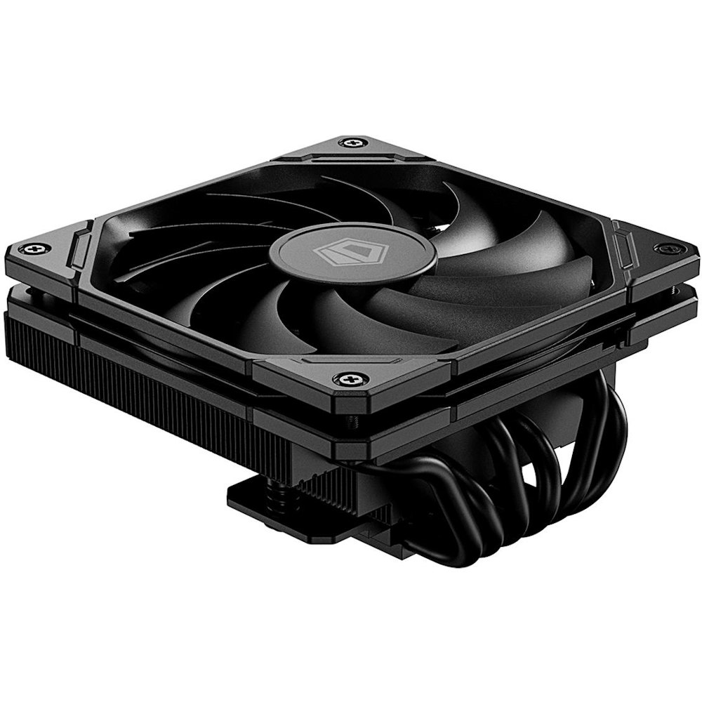 A large main feature product image of ID-COOLING Iceland Series IS-67-XT Low Profile CPU Cooler - Black