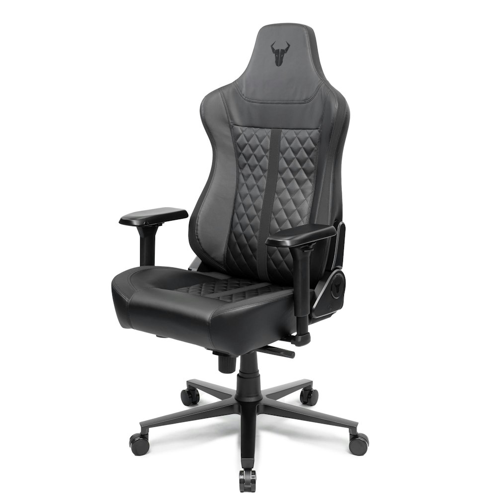 A large main feature product image of BattleBull Crosshair XL Gaming Chair - Black EPU Leather