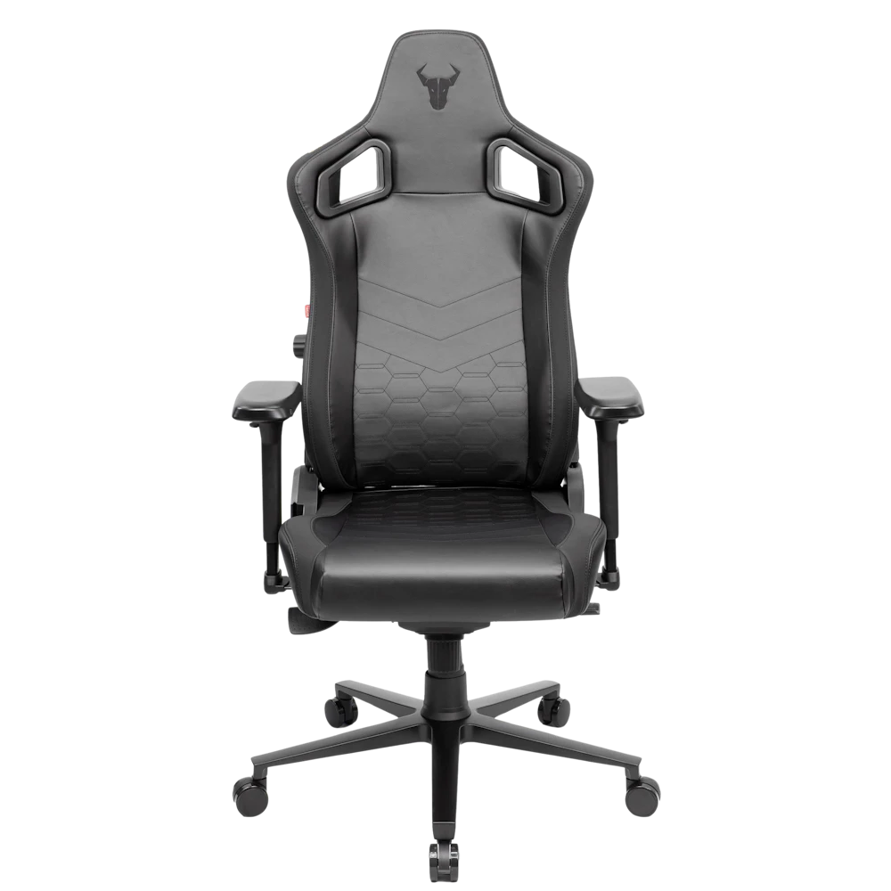 A large main feature product image of BattleBull Crosshair Gaming Chair - Black EPU Leather