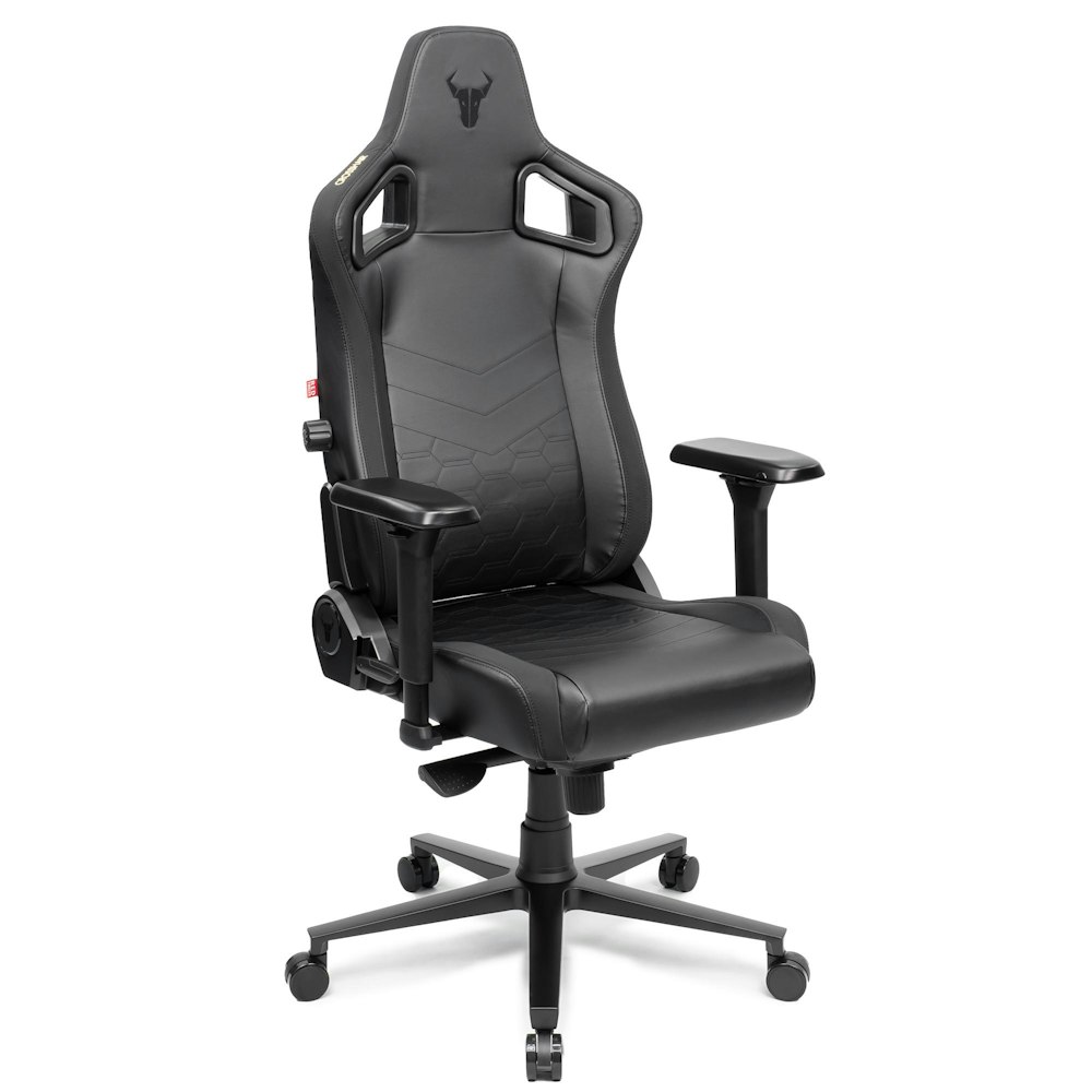 A large main feature product image of Battlebull Crosshair Gaming Chair Black EPU Leather
