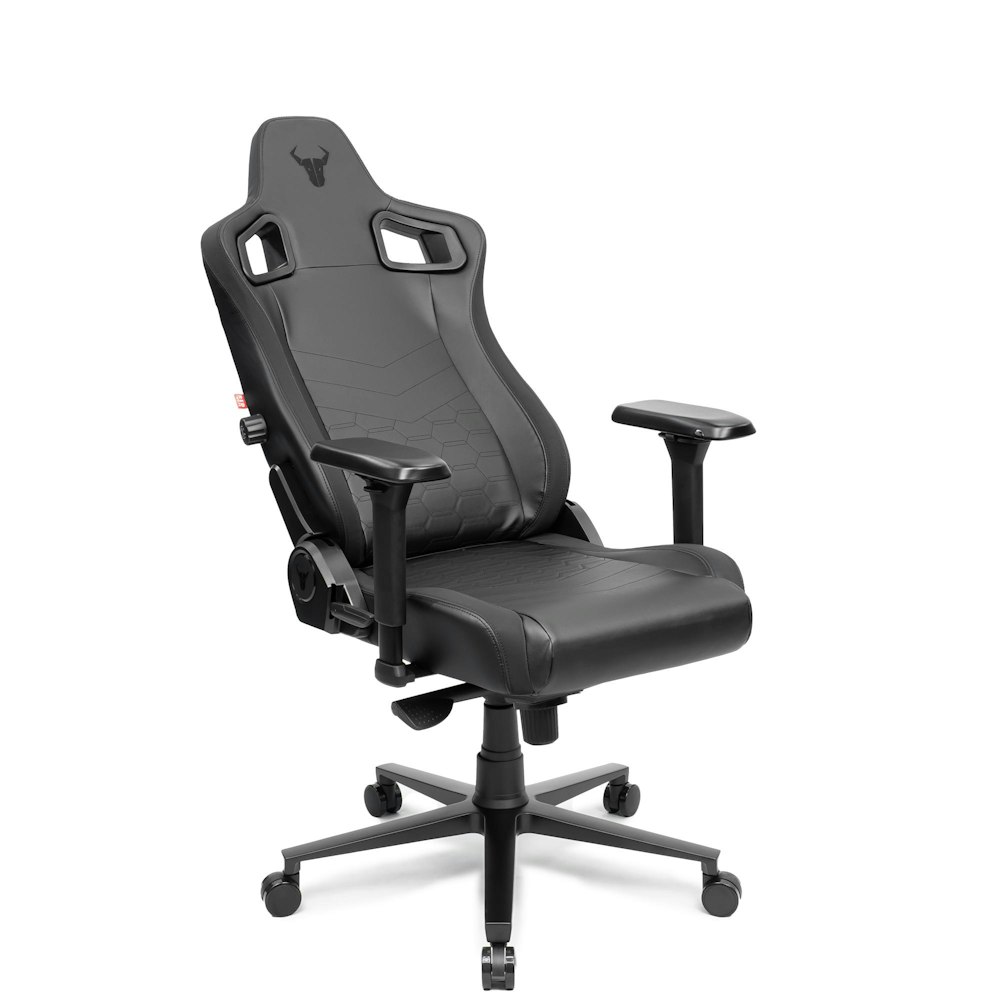 A large main feature product image of Battlebull Crosshair Gaming Chair Black EPU Leather