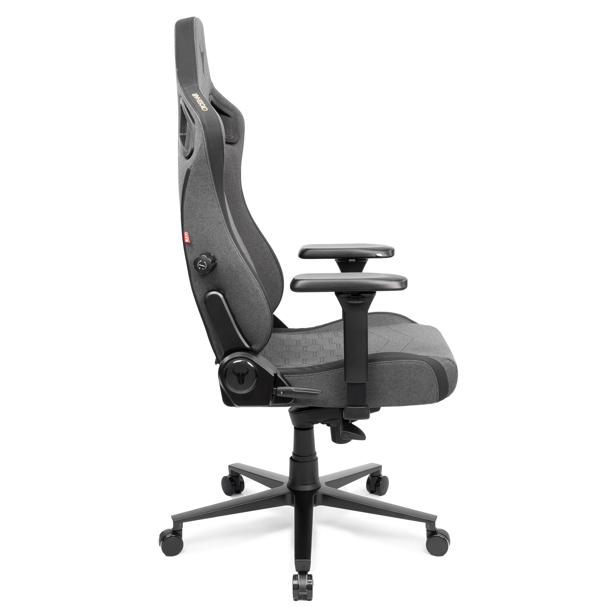 A large main feature product image of BattleBull Crosshair Gaming Chair - Dark Grey Weave