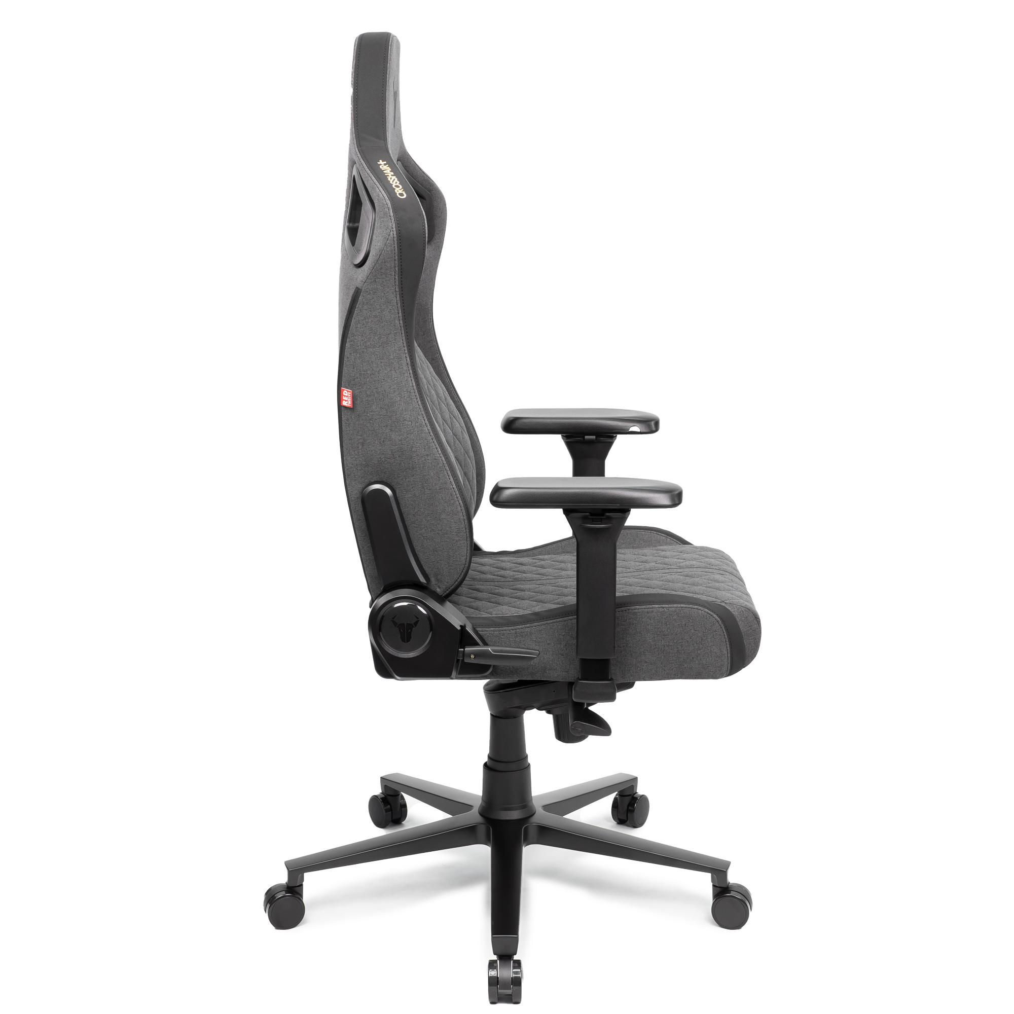 A large main feature product image of BattleBull Crosshair+ Gaming Chair - Dark Grey Weave