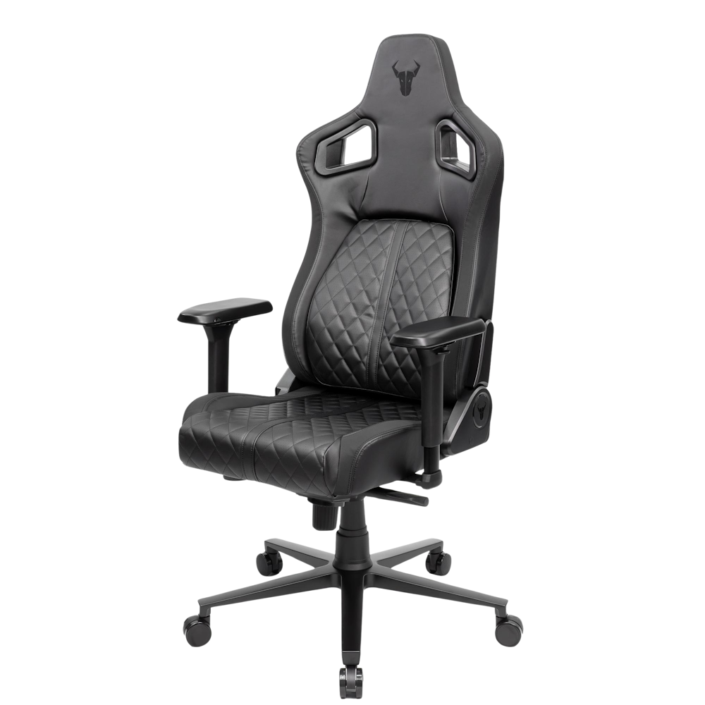 A large main feature product image of BattleBull Crosshair+ Gaming Chair - Black EPU Leather