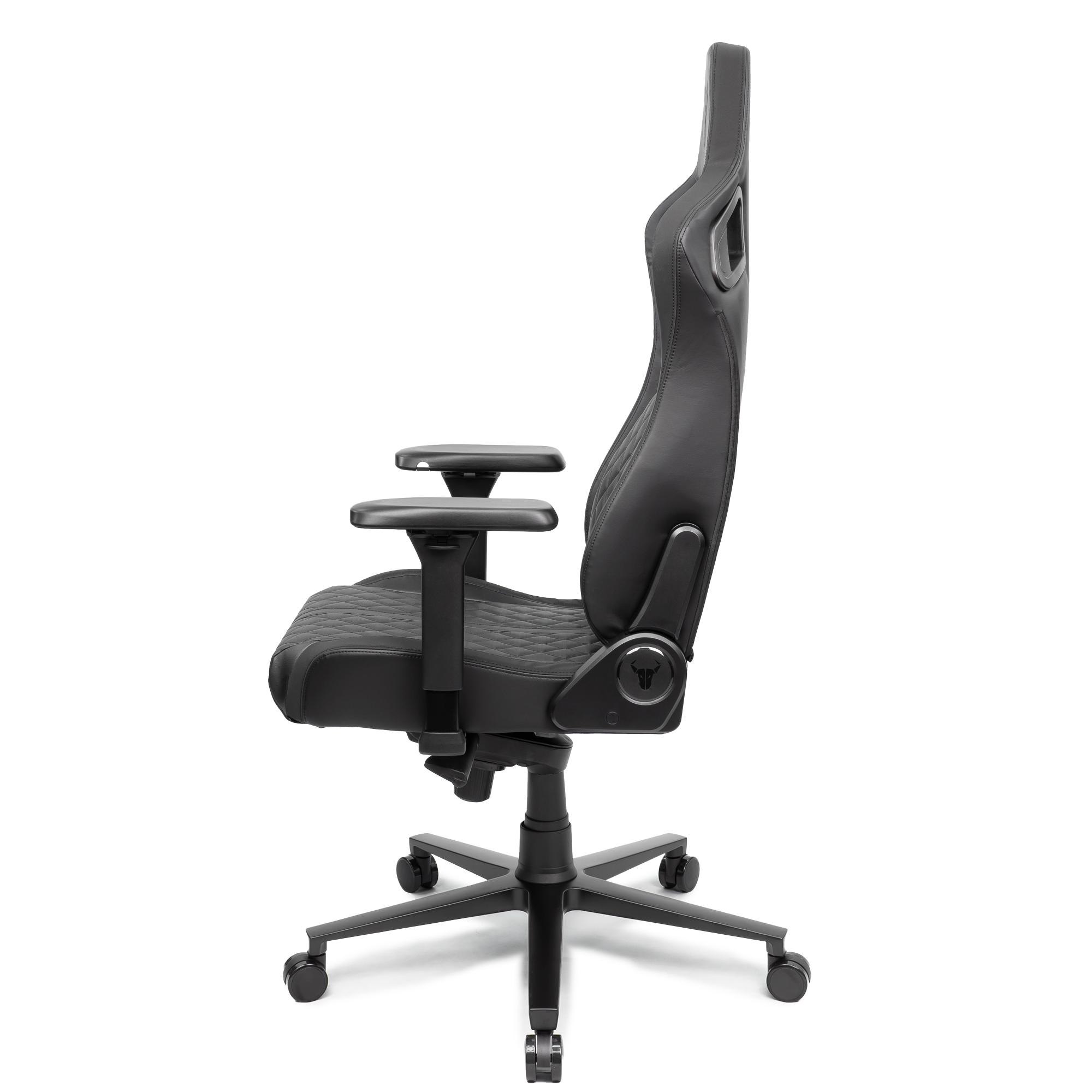 A large main feature product image of BattleBull Crosshair+ Gaming Chair - Black EPU Leather