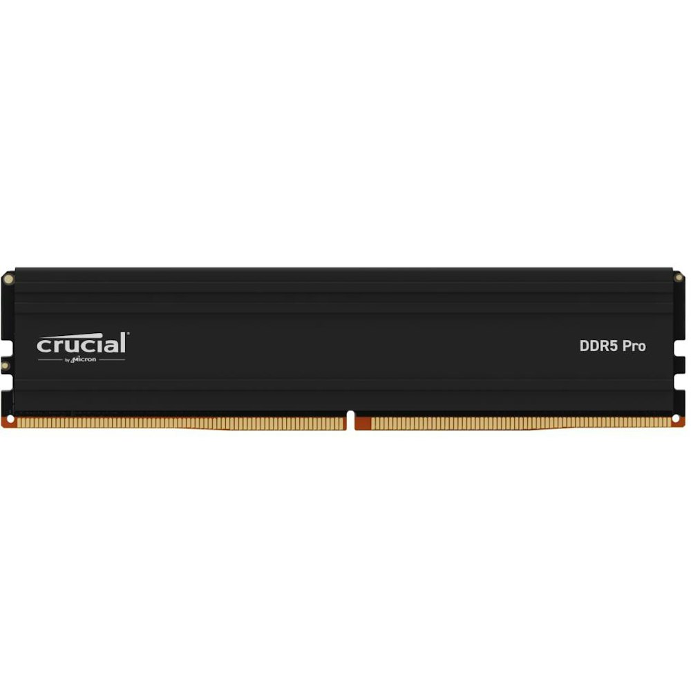 A large main feature product image of Crucial Pro 16GB Single (1x16GB) DDR5-6000 C48