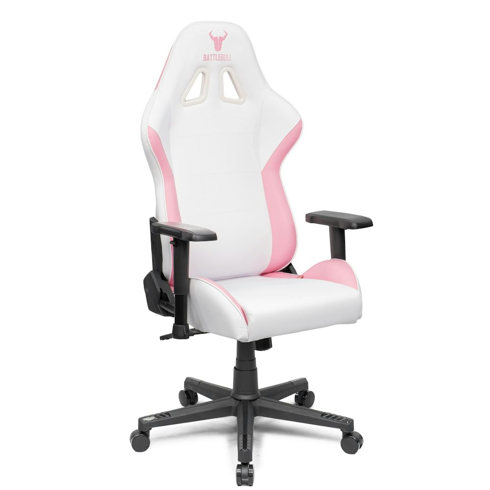 A large main feature product image of BattleBull Combat X Gaming Chair - White/Pink