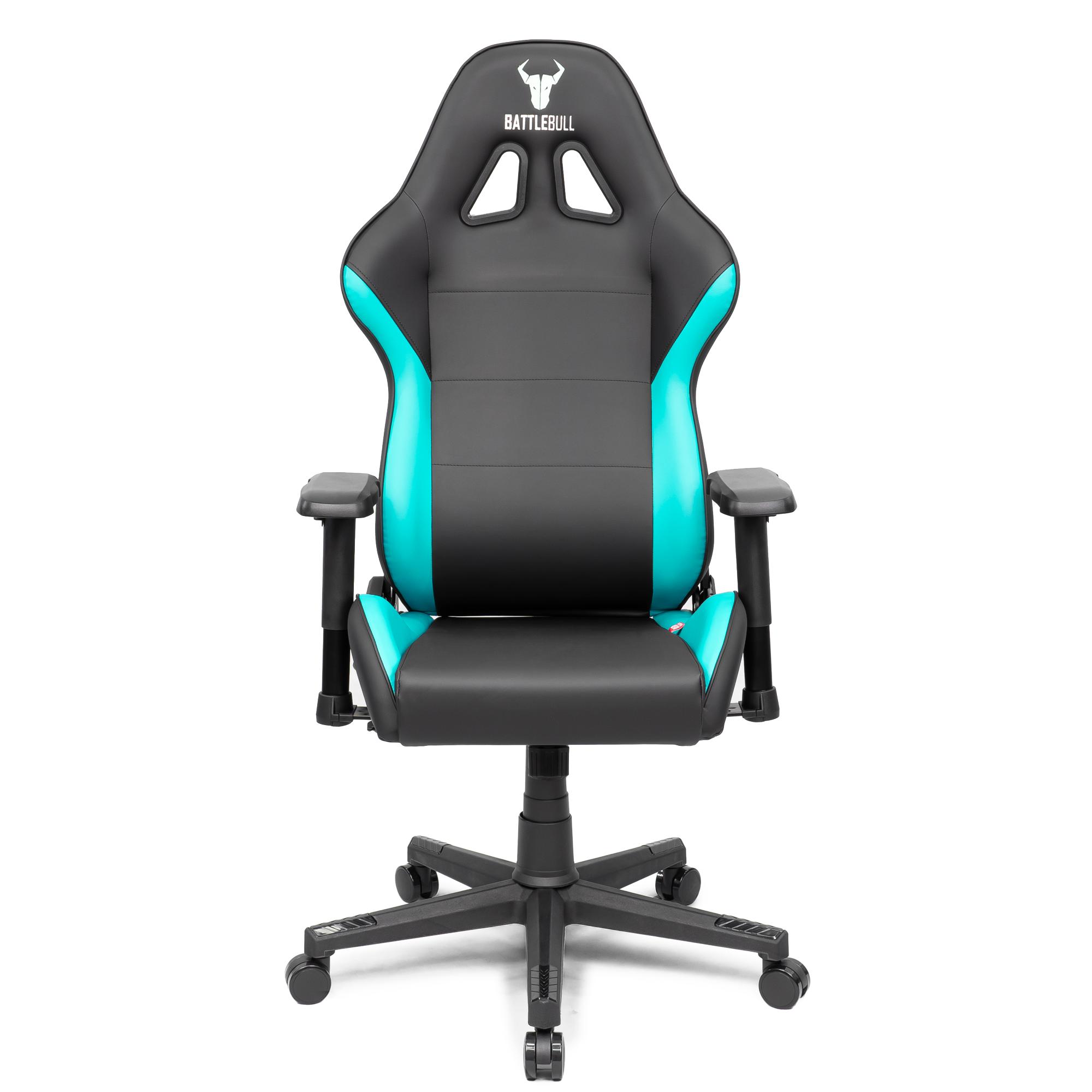 BattleBull Combat X Gaming Chair Black Teal PLE Computers