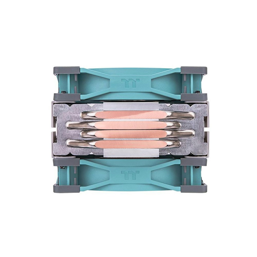 A large main feature product image of Thermaltake Toughair 510 - Dual Fan CPU Cooler (Turquoise)
