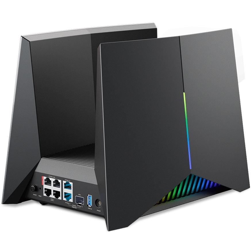 A large main feature product image of TP-Link Archer GE800 - BE19000 Tri-Band Wi-Fi 7 Gaming Router