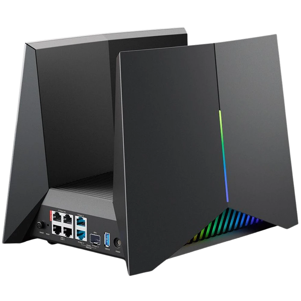 A large main feature product image of TP-Link Archer GE800 - BE19000 Tri-Band Wi-Fi 7 Gaming Router