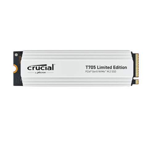Crucial T705 w/ Heatsink PCIe Gen5 NVMe M.2 SSD -  2TB White