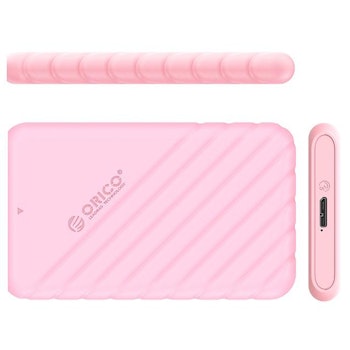 Product image of ORICO 2.5" SATA HDD/SSD USB3.0 Enclosure - Micro-B - Pink - Click for product page of ORICO 2.5" SATA HDD/SSD USB3.0 Enclosure - Micro-B - Pink