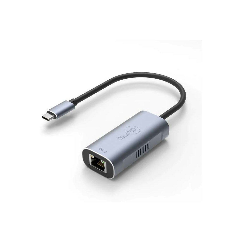 A large main feature product image of Cruxtec CTR-25G-SG USB-C to RJ45 2.5G Ethernet Network Adapter 